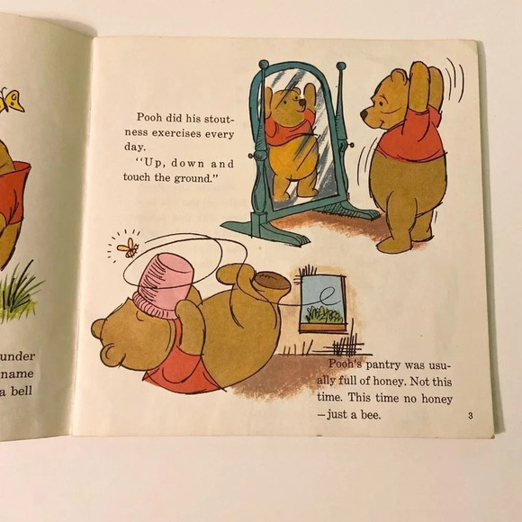 Vintage 1965 Disney Winnie the Pooh and the Honey Tree 7  Inch Record and Book - Picture 7 of 16